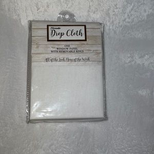 Mercantile off-white drop cloth window panel curtain 50 x 84